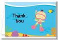 Under the Sea Asian Baby Girl Snorkeling - Baby Shower Thank You Cards thumbnail