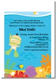Under the Sea Asian Baby Snorkeling - Baby Shower Petite Invitations