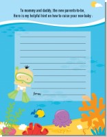 Under the Sea Asian Baby Snorkeling - Baby Shower Notes of Advice