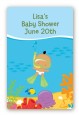 Under the Sea Asian Baby Snorkeling - Custom Large Rectangle Baby Shower Sticker/Labels thumbnail