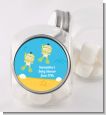 Under the Sea Asian Baby Twins Snorkeling - Personalized Baby Shower Candy Jar thumbnail