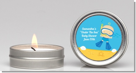 Under the Sea Baby Boy Snorkeling - Baby Shower Candle Favors