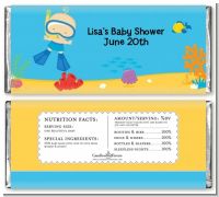 Under the Sea Baby Boy Snorkeling - Personalized Baby Shower Candy Bar Wrappers