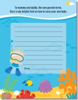 Under the Sea Baby Boy Snorkeling - Baby Shower Notes of Advice