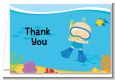 Under the Sea Baby Boy Snorkeling - Baby Shower Thank You Cards thumbnail