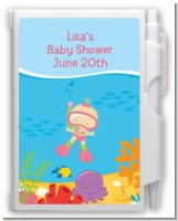 Under the Sea Baby Girl Snorkeling - Baby Shower Personalized Notebook Favor