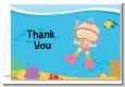 Under the Sea Baby Girl Snorkeling - Baby Shower Thank You Cards thumbnail