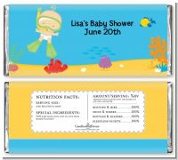 Under the Sea Baby Snorkeling - Personalized Baby Shower Candy Bar Wrappers