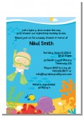 Under the Sea Baby Snorkeling - Baby Shower Petite Invitations