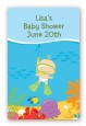 Under the Sea Baby Snorkeling - Custom Large Rectangle Baby Shower Sticker/Labels thumbnail