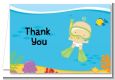 Under the Sea Baby Snorkeling - Baby Shower Thank You Cards thumbnail