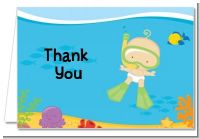 Under the Sea Baby Snorkeling - Baby Shower Thank You Cards