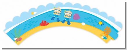 Under the Sea Baby Twin Boys Snorkeling - Baby Shower Cupcake Wrappers
