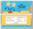 Under the Sea Baby Twin Boys Snorkeling - Personalized Baby Shower Candy Bar Wrappers thumbnail