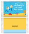 Under the Sea Baby Twin Boys Snorkeling - Personalized Popcorn Wrapper Baby Shower Favors thumbnail