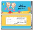 Under the Sea Baby Twin Girls Snorkeling - Personalized Baby Shower Candy Bar Wrappers thumbnail