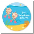 Under the Sea Baby Twin Girls Snorkeling - Personalized Baby Shower Table Confetti thumbnail