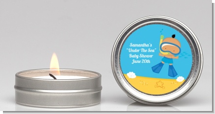 Under the Sea Hispanic Baby Boy Snorkeling - Baby Shower Candle Favors