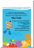 Under the Sea Hispanic Baby Boy Snorkeling - Baby Shower Petite Invitations