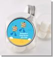 Under the Sea Hispanic Baby Boy Twins Snorkeling - Personalized Baby Shower Candy Jar thumbnail