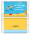 Under the Sea Hispanic Baby Boy Twins Snorkeling - Personalized Popcorn Wrapper Baby Shower Favors thumbnail