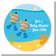 Under the Sea Hispanic Baby Boy Twins Snorkeling - Personalized Baby Shower Table Confetti thumbnail