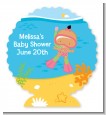 Under the Sea Hispanic Baby Girl Snorkeling - Personalized Baby Shower Centerpiece Stand thumbnail