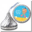 Under the Sea Hispanic Baby Girl Snorkeling - Hershey Kiss Baby Shower Sticker Labels thumbnail