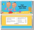 Under the Sea Hispanic Baby Girl Twins Snorkeling - Personalized Baby Shower Candy Bar Wrappers thumbnail