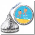 Under the Sea Hispanic Baby Girl Twins Snorkeling - Hershey Kiss Baby Shower Sticker Labels thumbnail