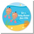 Under the Sea Hispanic Baby Girl Twins Snorkeling - Personalized Baby Shower Table Confetti thumbnail