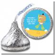 Under the Sea Hispanic Baby Snorkeling - Hershey Kiss Baby Shower Sticker Labels thumbnail