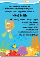 Under the Sea Hispanic Baby Snorkeling - Baby Shower Invitations