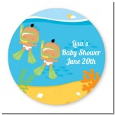 Under the Sea Hispanic Baby Twins Snorkeling - Personalized Baby Shower Table Confetti