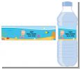 Under the Sea Baby Girl Snorkeling - Personalized Baby Shower Water Bottle Labels thumbnail