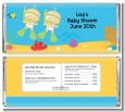 Under the Sea Twin Babies Snorkeling - Personalized Baby Shower Candy Bar Wrappers thumbnail