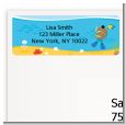 Under the Sea African American Baby Boy Snorkeling - Baby Shower Return Address Labels thumbnail