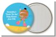 Under the Sea African American Baby Girl Snorkeling - Personalized Baby Shower Pocket Mirror Favors thumbnail