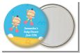 Under the Sea African American Baby Girl Twins Snorkeling - Personalized Baby Shower Pocket Mirror Favors thumbnail