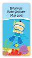 Under the Sea Asian Baby Boy Snorkeling - Custom Rectangle Baby Shower Sticker/Labels thumbnail