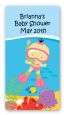 Under the Sea Asian Baby Girl Snorkeling - Custom Rectangle Baby Shower Sticker/Labels thumbnail