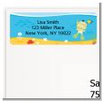 Under the Sea Asian Baby Snorkeling - Baby Shower Return Address Labels thumbnail