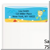 Under the Sea Asian Baby Snorkeling - Baby Shower Return Address Labels