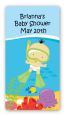 Under the Sea Asian Baby Snorkeling - Custom Rectangle Baby Shower Sticker/Labels thumbnail