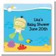 Under the Sea Asian Baby Snorkeling - Personalized Baby Shower Card Stock Favor Tags thumbnail