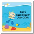 Under the Sea Baby Boy Snorkeling - Personalized Baby Shower Card Stock Favor Tags thumbnail