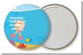 Under the Sea Baby Girl Snorkeling - Personalized Baby Shower Pocket Mirror Favors