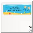 Under the Sea Baby Twin Boys Snorkeling - Baby Shower Return Address Labels thumbnail