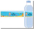 Under the Sea Hispanic Baby Girl Snorkeling - Personalized Baby Shower Water Bottle Labels thumbnail