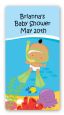 Under the Sea Hispanic Baby Snorkeling - Custom Rectangle Baby Shower Sticker/Labels thumbnail